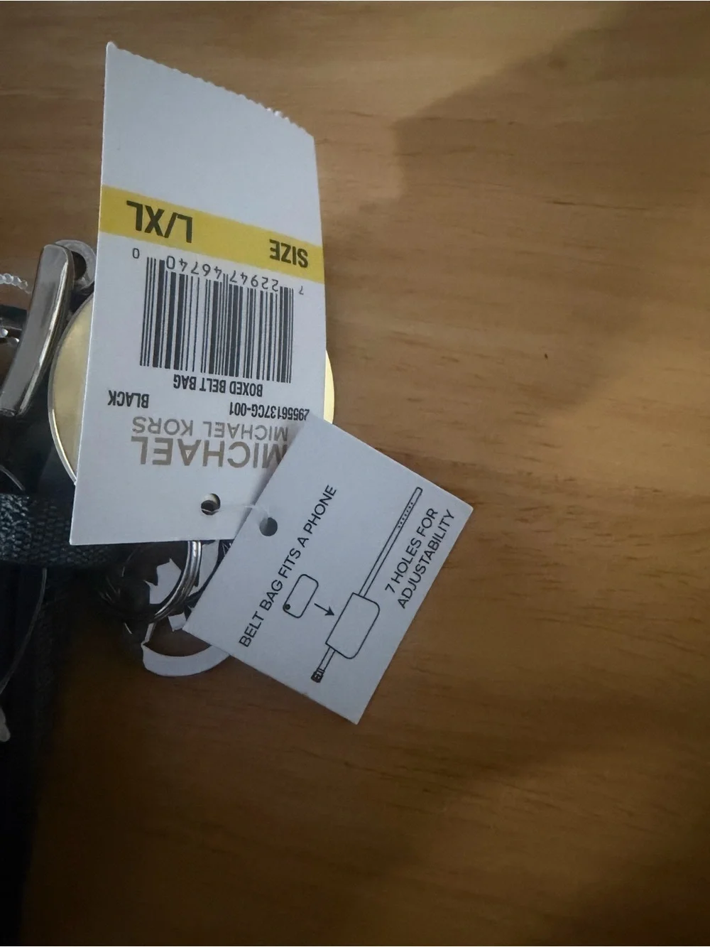 Michael Kors Black and Gray MK Logo Belt Bag